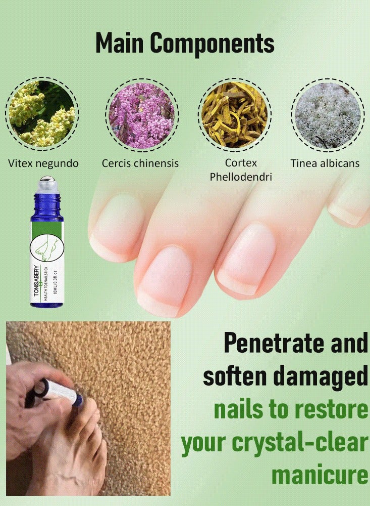 TONISABERY علاج صحة الأظافر التالفة - لفة إصلاح الأظافر المتشققة - زيت كوتيكل طبيعي مهدئ وملين - 10 مل - Image 2