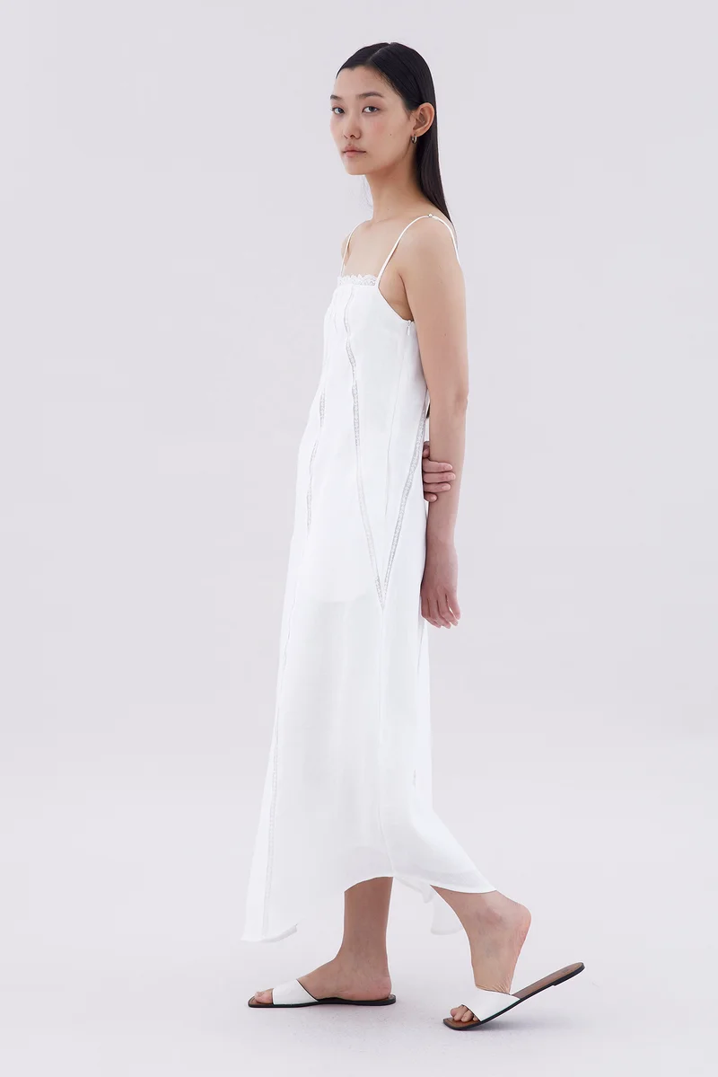 The Editor's Market Palina Lace-Trim Panelled Dress