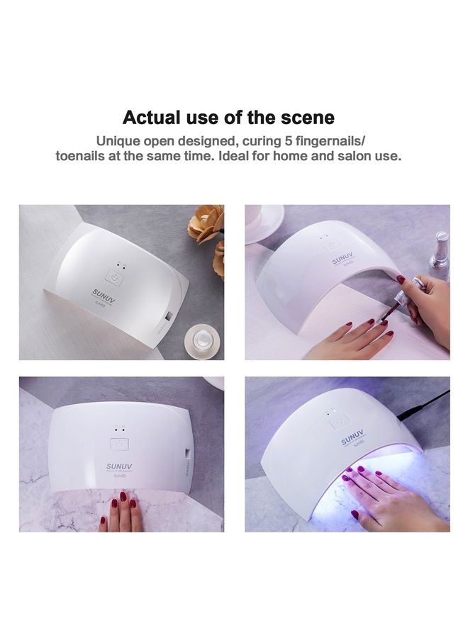 SUNUV LED Gel UV Light Nail Dryer for Gel Nail Polish Curing Lamp with Sensor 2 Timer SUN9C Blue Gift for Girls Women - Image 5