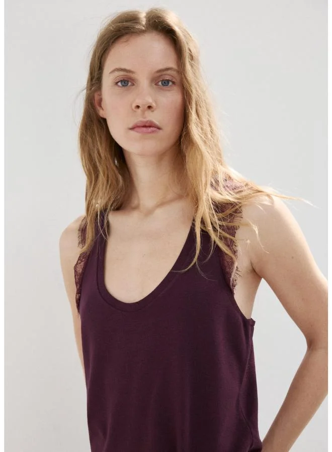 Mango  Lace back knit top for Women | Best Price UAE