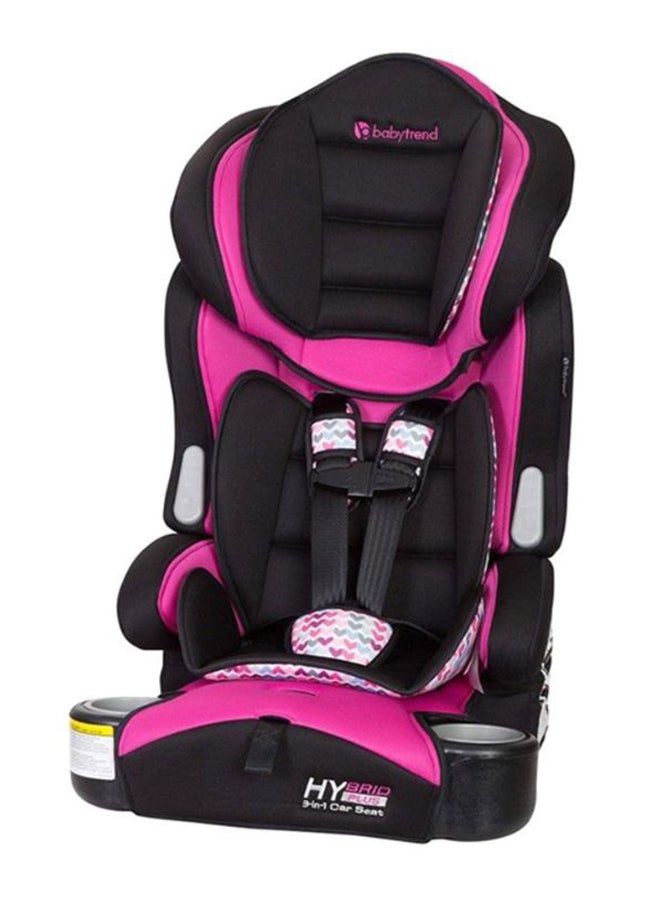 babytrend 3-In-1 Hybrid Multiposition Comfortable Padded Harness Buckle Booster Car Seat For Infant - Pink/Black - Image 1