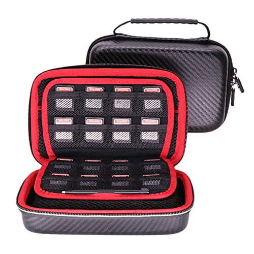 VSEER Carrying Case for New 3DS XL / New 2DS XL, Hard Protective Shell Travel Case for Nintendo 3DS/3DS XL/New 3DS/New 3DS XL- [Black/Red] - Image 1