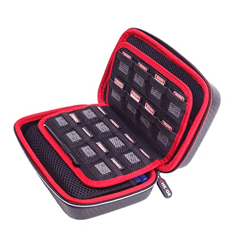 VSEER Carrying Case for New 3DS XL / New 2DS XL, Hard Protective Shell Travel Case for Nintendo 3DS/3DS XL/New 3DS/New 3DS XL- [Black/Red] - Image 2