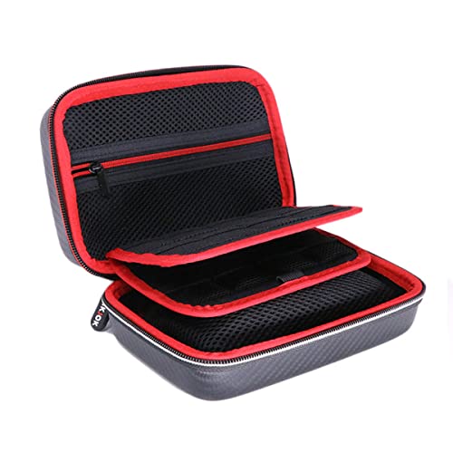 VSEER Carrying Case for New 3DS XL / New 2DS XL, Hard Protective Shell Travel Case for Nintendo 3DS/3DS XL/New 3DS/New 3DS XL- [Black/Red] - Image 4
