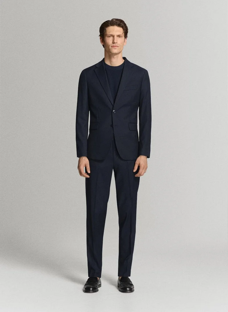 Mango Man 56-NAVY Milan Slim-Fit Suit Jacket for Men | Best Price UAE