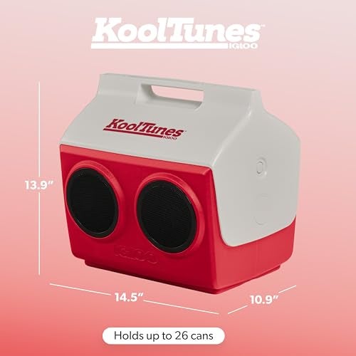 Igloo Playmate Kool Tunes Bluetooth Speaker, Red and Black - Image 2