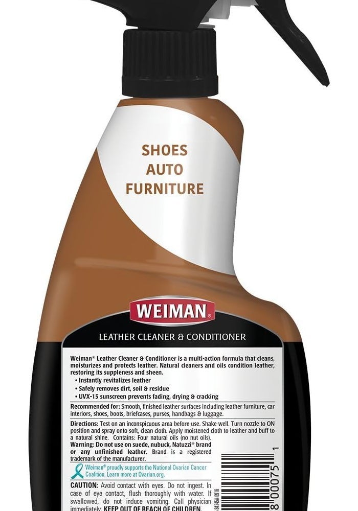 Weiman Leather Cleaner and Conditioner - 2 Pack - Image 2