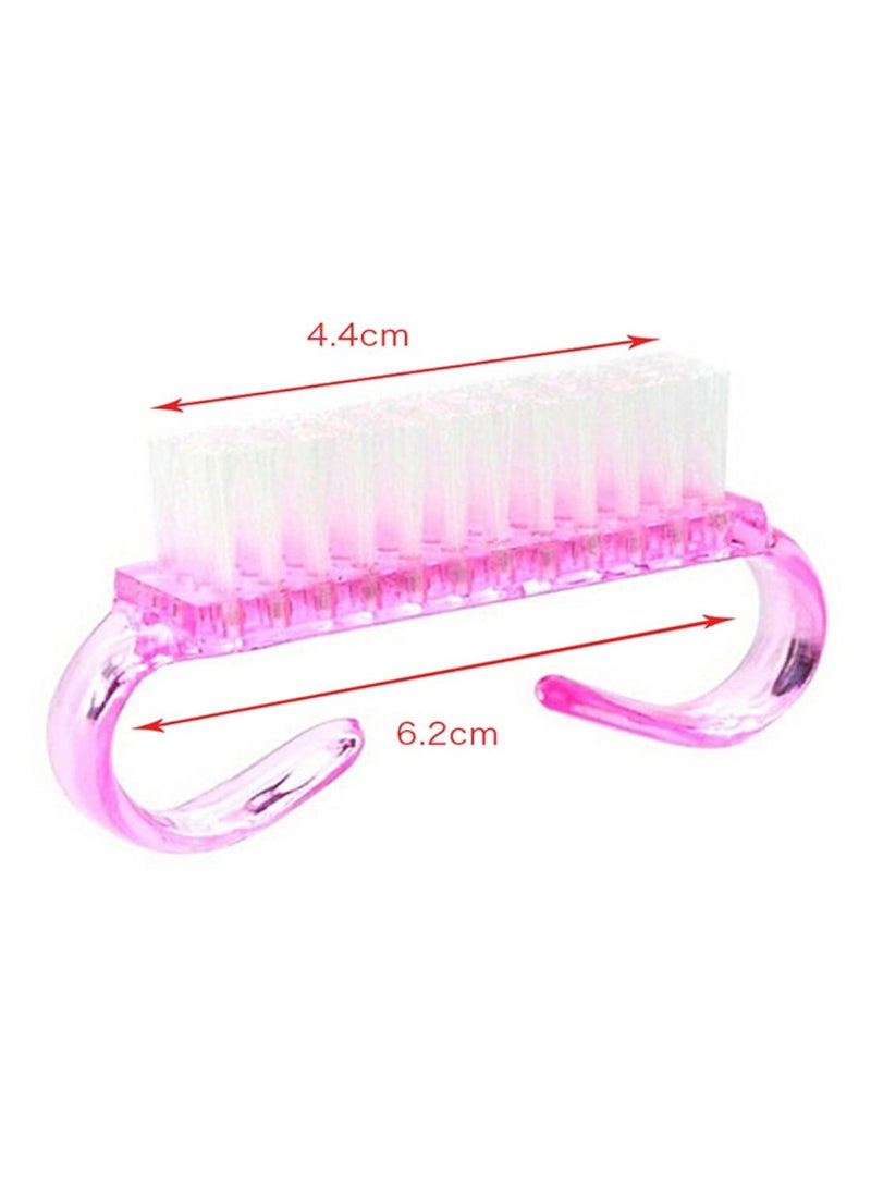 6-Piece Nail File Cleaning Brush Manicure Tool Set Multicolour - Image 2