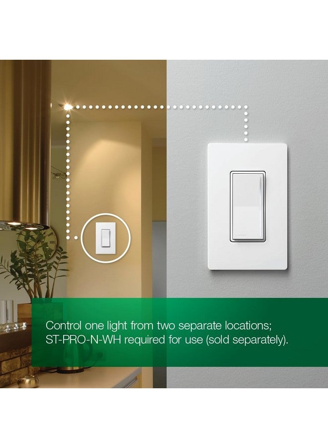 لوترون مفتاح التعتيم المرافق من Lutron Sunnata، للاستخدام فقط مع مفاتيح التعتيم Sunnata Pro LED+، ST-RD-WH، أبيض - Image 2