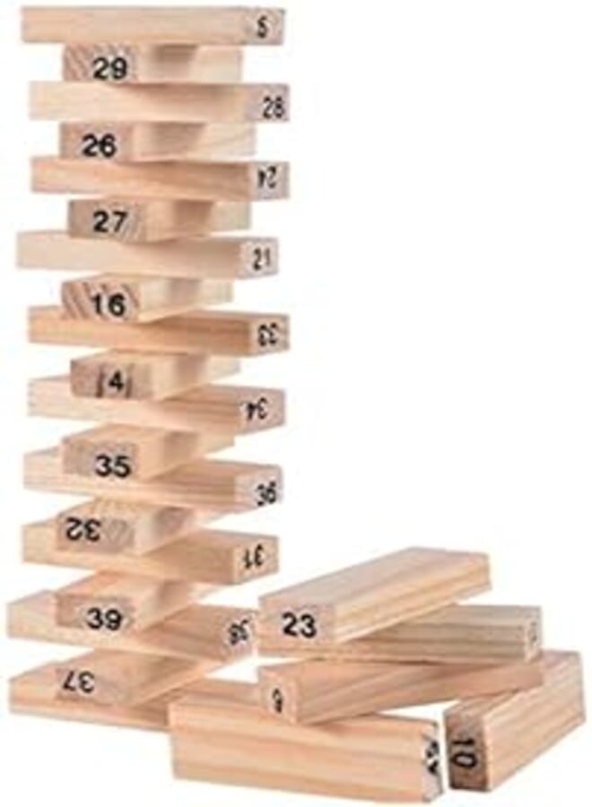 OR 54PCS digital piles high piles of music pumping building blocks wooden educational toys Preschool Creative Blocks wooden toys 
