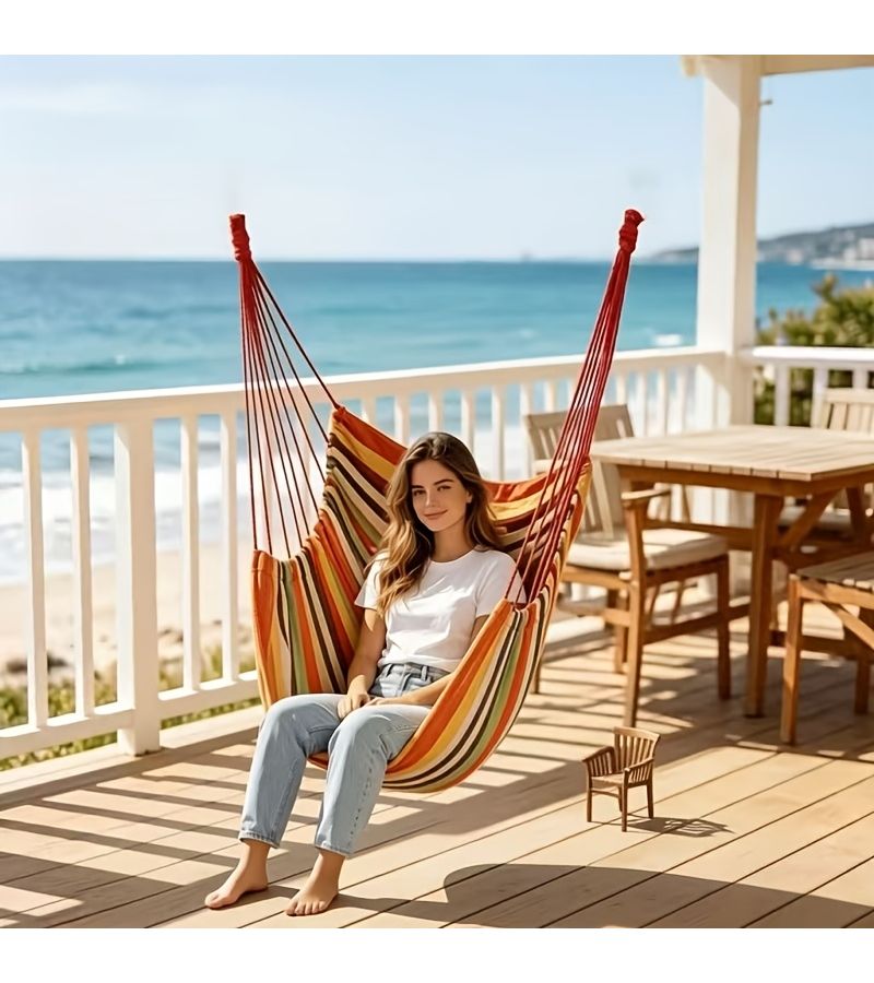 White Hanging Chair For Balcony Terrace Outdoor Leisure Playground Forest Park - Image 5