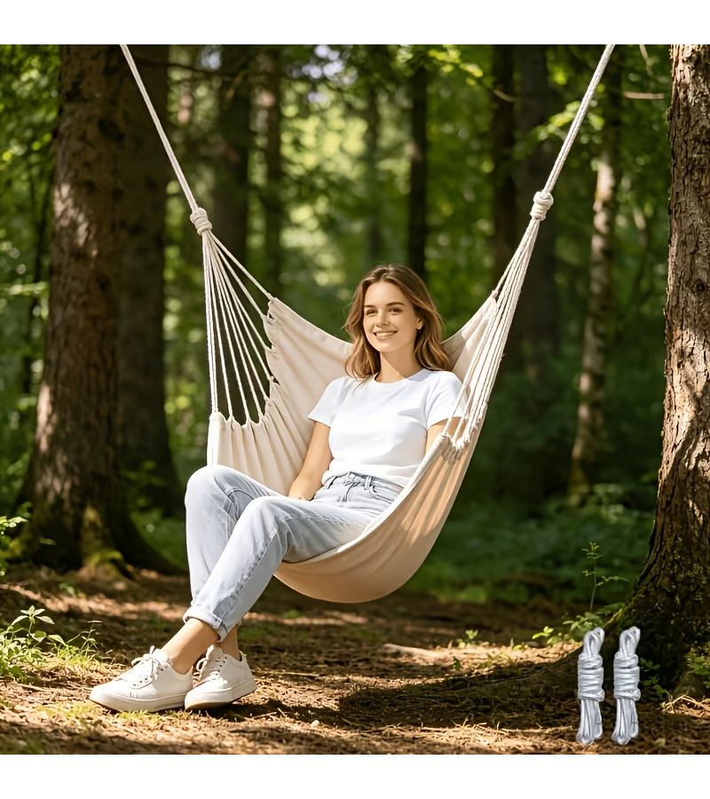 White Hanging Chair For Balcony Terrace Outdoor Leisure Playground Forest Park - Image 2
