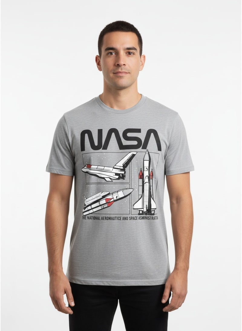 NASA T-SHIRT MENS NASA PRINT S/S FZ - Image 1