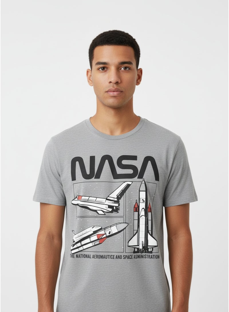 NASA T-SHIRT MENS NASA PRINT S/S FZ - Image 2