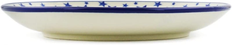 Polmedia Polish Pottery طبق حلوى بولندي أصلي بتصميم ضوء النجوم مصنوع يدويًا في بولسوافياك بولندا بواسطة سيراميكا أرتيستيتشنا شهادة الأصالة - Image 3