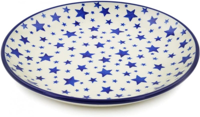 Polmedia Polish Pottery طبق حلوى بولندي أصلي بتصميم ضوء النجوم مصنوع يدويًا في بولسوافياك بولندا بواسطة سيراميكا أرتيستيتشنا شهادة الأصالة - Image 2