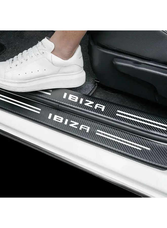 Carbon Fiber Car Door Sill Protector Stickers 1pcs For Ibiza Waterproof Scratch Resistant Interior Protection - Image 1