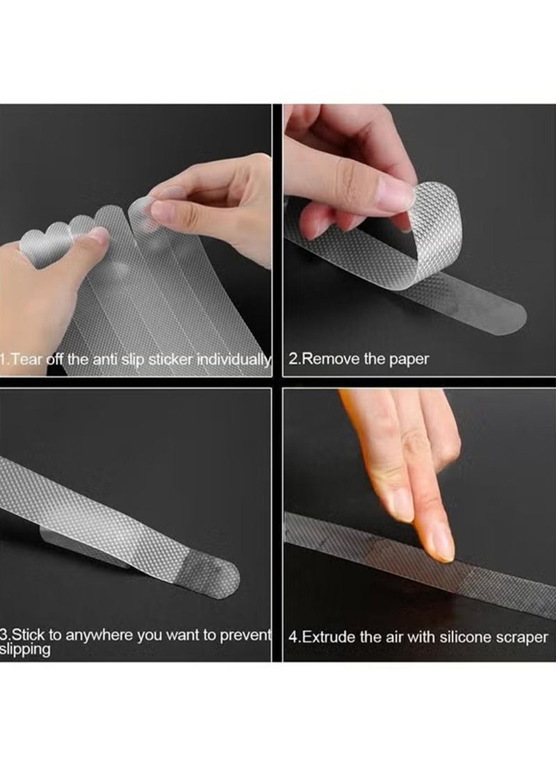 15 Pieces Anti Slip Shower Stickers Safety Bathtub Strips Adhesive Decals for Bath Tub Shower Stairs Easy to Remove  - Image 2