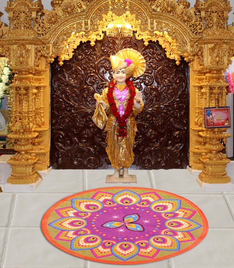 Status Contract Status Nylon Rangoli Mat with Anti Skid Backing - Image 1