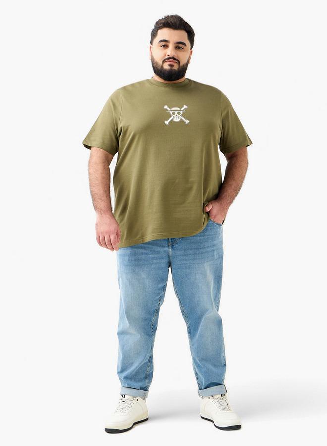 ماكسيم تيشيرت رجالي مطبوع بأكمام قصيرة ورقبة دائرية بقصة عادية - Image 2