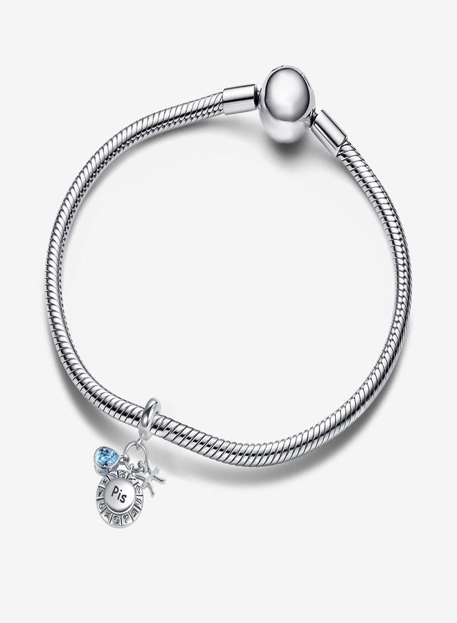 QeenseKc Pisces Zodiac Sign Teardrop Birthstone Birthday Charm Constellation Bead for Pandora Bracelet - Image 2