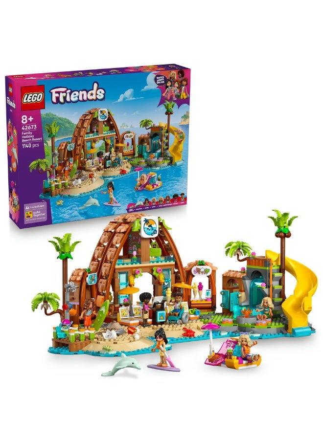 LEGO Friends Family Holiday Beach Resort Toy For Kids 42673 (Age 8+, 1140 Pieces) - Image 1