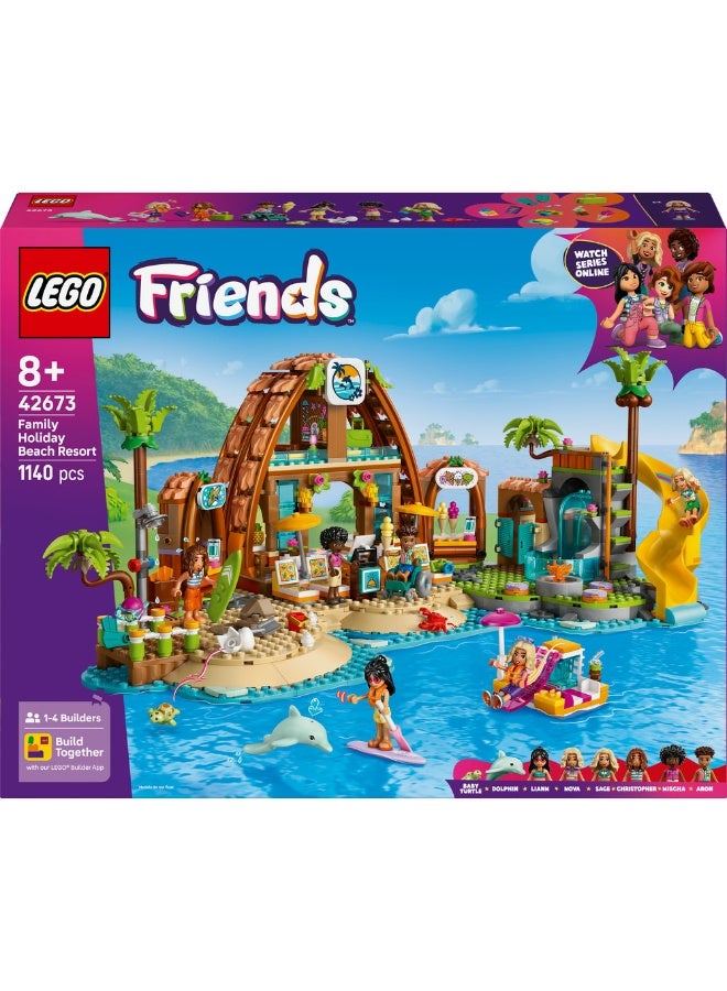 LEGO Friends Family Holiday Beach Resort Toy For Kids 42673 (Age 8+, 1140 Pieces) - Image 2