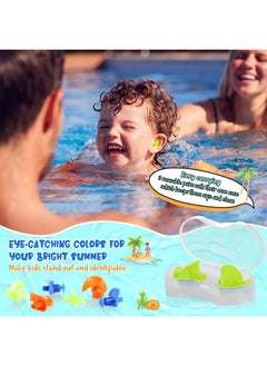Hearprotek 3 Pairs Swimming Ear Plugs For Kids Soft Silicone Reusable Waterproof Earplugs For Toddlers Bathing Swimming And Other Water Sports(Blue/Orange/Green)  - Image 5