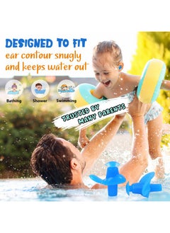 Hearprotek 3 Pairs Swimming Ear Plugs For Kids Soft Silicone Reusable Waterproof Earplugs For Toddlers Bathing Swimming And Other Water Sports(Blue/Orange/Green)  - Image 4