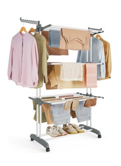 Generic 4-Tier Clothes Drying Rack Stand Folding Laundry Drying Rack with Wheels Clothes Horses Dryer Rack for Indoor Outdoor,Easy to Assemble ﻿  - Image 1