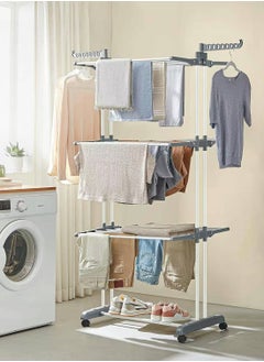 Generic 4-Tier Clothes Drying Rack Stand Folding Laundry Drying Rack with Wheels Clothes Horses Dryer Rack for Indoor Outdoor,Easy to Assemble ﻿  - Image 2