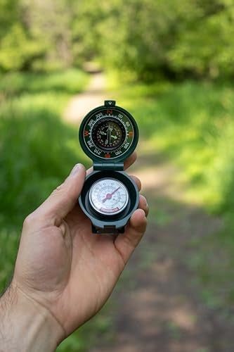 Coghlan's Coghlans Compass with Thermometer for Hiking Camping and Outdoor Navigation Compact and Lightweight Survival Gear with Luminous Dial for Easy Direction Reading - Image 3