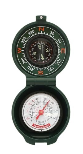 Coghlan's Coghlans Compass with Thermometer for Hiking Camping and Outdoor Navigation Compact and Lightweight Survival Gear with Luminous Dial for Easy Direction Reading - Image 1