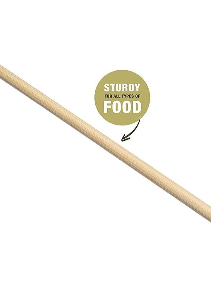 Natural Wooden BBQ Skewers, Pack of 40, Long - Image 4