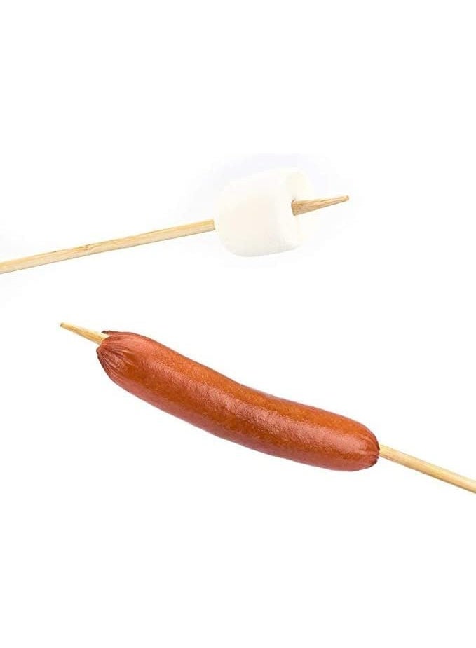 Natural Wooden BBQ Skewers, Pack of 40, Long - Image 3