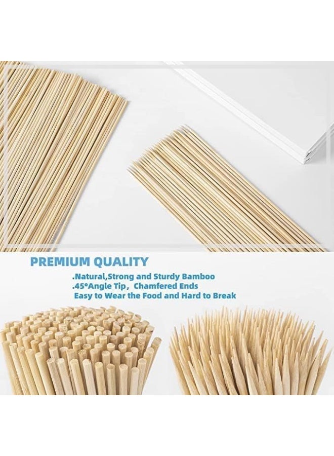 Natural Wooden BBQ Skewers, Pack of 40, Long - Image 5