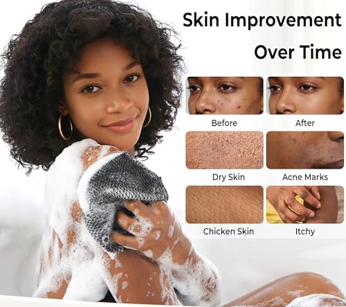 RelaxScene African Net Sponge Authentic - 2 Pieces Exfoliating Body Scrubber Bath Sponge - Washcloth Back Scrub for Shower Body Exfoliator - Face & Skin Care Bathroom Essentials for Women - Image 4