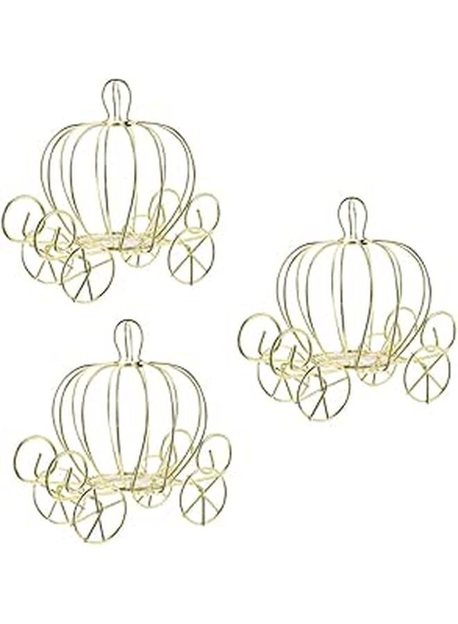 3Pcs Pumpkin Carriage Candy Box For Wedding Party Halloween Decoration - Image 1