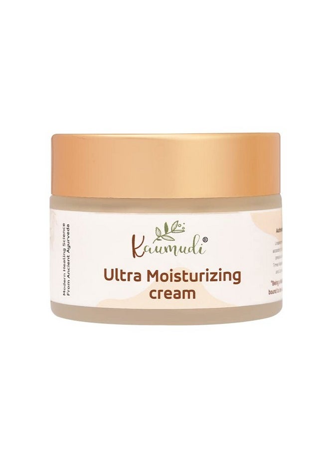 kaumudi - Ultra Moisturizing Cream | Made With Shata Dhauta Ghrita (100 Times Washed Ghee), Rose & Saffron Essential Oil | For Women And Men | Handmade With Natural Ingredients | For Soft & Supple Skin| For Signs Of Aging, Fine Lines, And Wrinkle | Moisturizes & Hydrate | For Healthy, Glowing, And Clear Skin | All Skin Types | No Artificial Color | No Artificial Fragrance | Sulphate, Paraben & Sls Free | 40 Gm/1.41 Fl Oz - Image 1