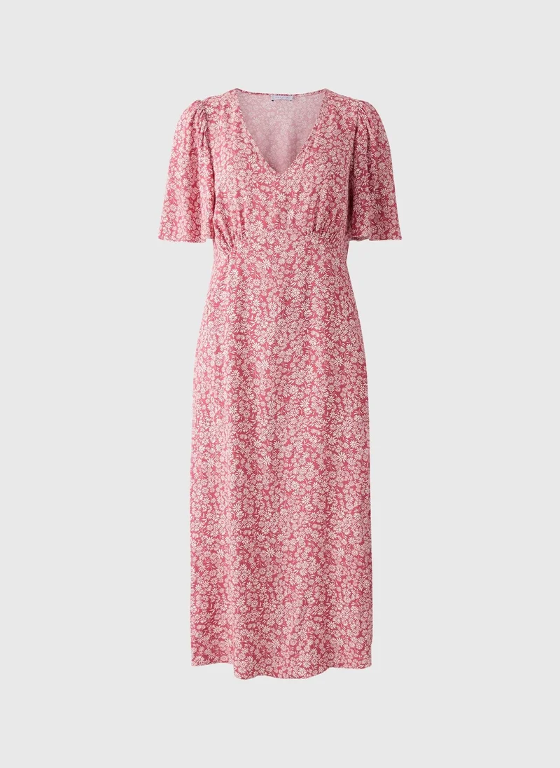 ماتلان Raspberry Daisy Midi Dress