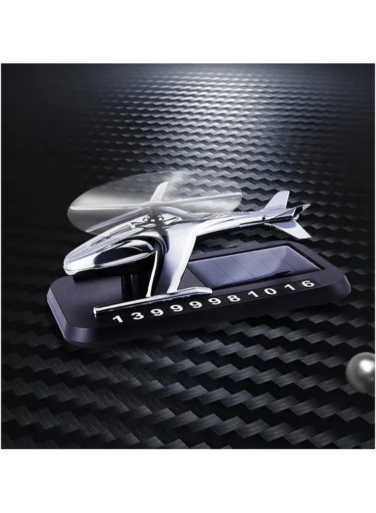 general Solar Aircraft Car Ornaments - High-end car center console decorations, creative men's car interior items, fashion car accessories, unique gift options - Image 1