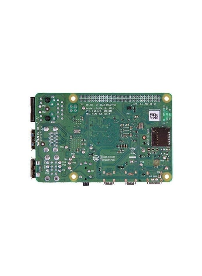 رازبيري باي راسبيري باي 4 8GB موديل B 1.5GHz رباعي النواة كورتكس-A72 64 بت، يدعم شاشة مزدوجة 4K، يدعم تقنية PoE وGPIO 40 دبوس، شبكة محلية LAN لاسلكية 2.4GHz، بلوتوث 5.0، منفذ امداد طاقة USB-C  - Image 3