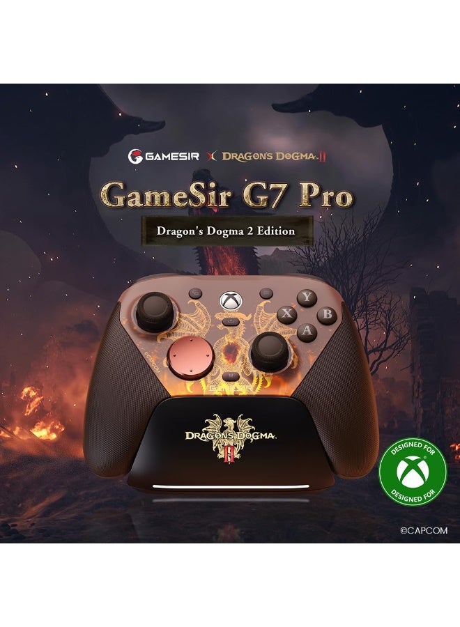 GameSir G7 Pro Wireless Controller for Xbox Series X|S & PC – Dragon's Dogma II Edition, TMR Joysticks, Hall Effect Triggers, 1000Hz Polling Rate, Charging Dock, Rechargeable Gaming Gamepad for Windows & Xbox - Image 2