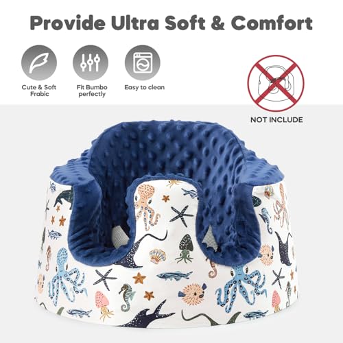 mamatepe Seat Cover Compatible with Bumbo and Nuby Seat, Booster Seats Accessories, Soft Breathable Cover for Baby Girl Boy, Cover Only - Image 2