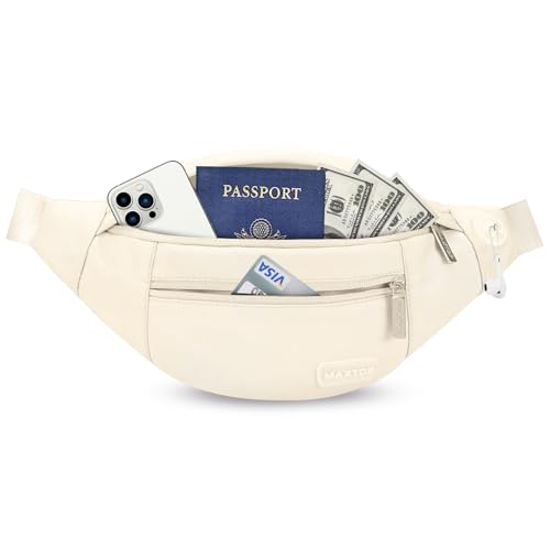 MAXTOP Large Crossbody Fanny Pack with 4-Zipper Pockets,Gifts for Enjoy Sports Festival Workout Traveling Running Casual Hands-Free Wallets Waist Pack Phone Bag Fits All Phones - Image 1