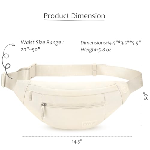 MAXTOP Large Crossbody Fanny Pack with 4-Zipper Pockets,Gifts for Enjoy Sports Festival Workout Traveling Running Casual Hands-Free Wallets Waist Pack Phone Bag Fits All Phones - Image 5