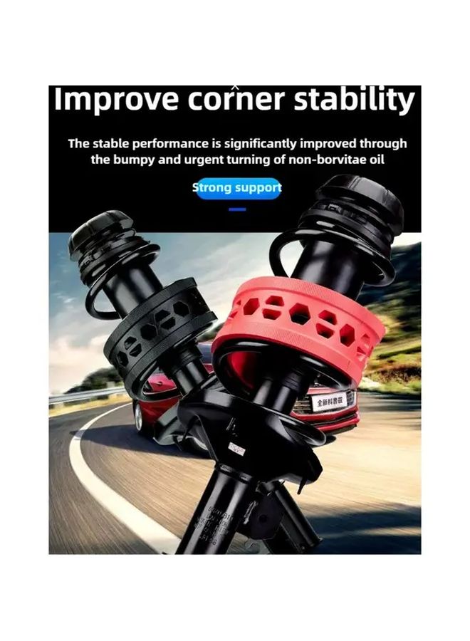 2 Pcs New Upgrade and Strengthen Version 19 Hole Car Universal Buffer Shock Absorber Rubber Spring Modified Spring Rubber Pad Rubber Ring E Size Automobile Suspension Buffers Improve Driving Comfort - Image 3