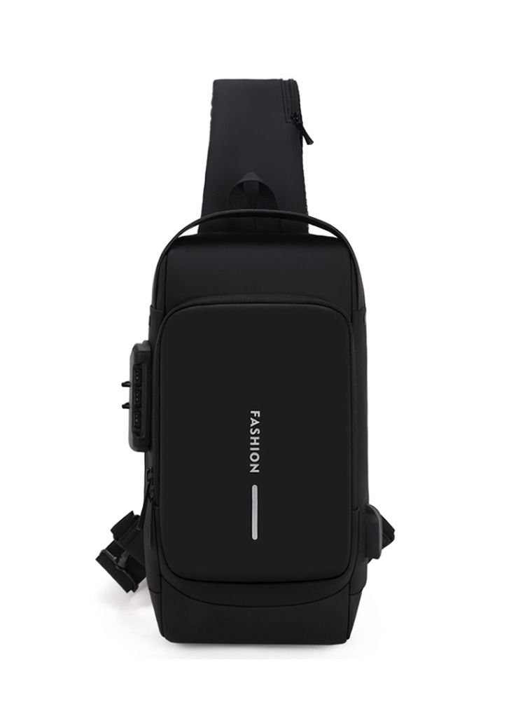 FASHION New fashion men's Woman's motorcycle chest bag password anti-theft shoulder bag sports waterproof multifunctional crossbody bag  - Image 3