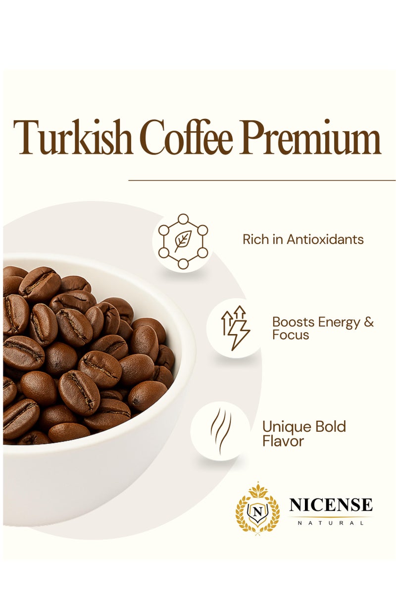 Nicense Turkish Coffee Beans Premium 500g | Authentic Rich Flavor & Aromatic Brew - Image 2