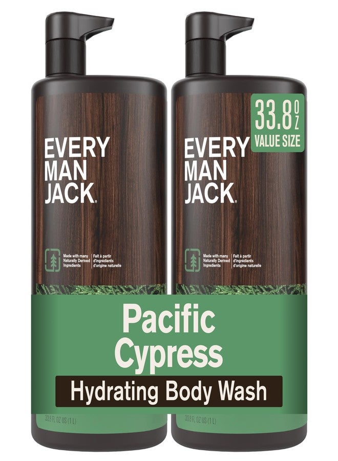 Every Man Jack Pacific Cypress Mens Body Wash for All Skin Types - Cleanse, Hydrate, and Smell Great - Free of Parabens, Phtalates, and Dyes - 33.8 fl oz (2 Pack) - Image 1